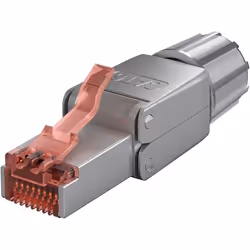 Embase RJ45 - Goobay - Catégorie 6 STP - Auto-assemblée - Compatible PoE - Plaqué or 3µm