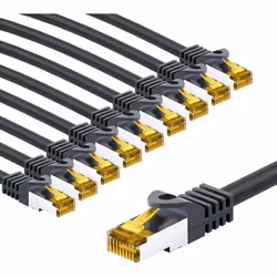 Câble patch RJ45 CAT 6A - GOOBAY - Modèle 66077 - 2 m - S/FTP PiMF - Noir LSZH sans halogène