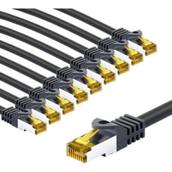Câble patch RJ45 CAT 6A - GOOBAY - Modèle 66077 - 2 m - S/FTP PiMF - Noir LSZH sans halogène