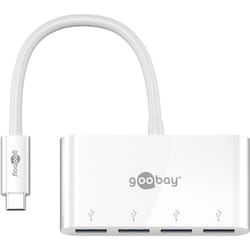 Goobay 66274 station d'accueil Avec fil USB 3.2 Gen 1 (3.1 Gen 1) Type-C Blanc