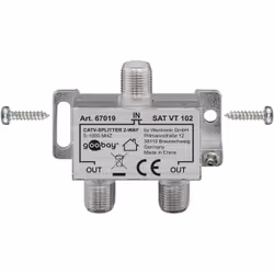 Goobay 67019 séparateur ou commutateur de câbles Diviseur de câbles Argent