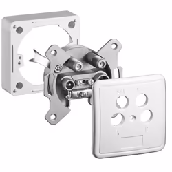 Goobay 67089, 2x SAT + TV + Radio, Blanc