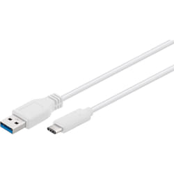 Goobay 67185 câble USB 0,5 m USB 3.2 Gen 1 (3.1 Gen 1) USB A USB C Blanc