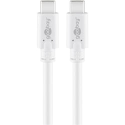 Goobay 67194 câble USB 1 m USB 3.2 Gen 2 (3.1 Gen 2) USB C Blanc