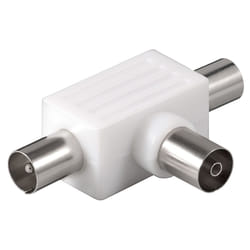 Goobay 67219 changeur de genre de câble Coaxial 2x Coaxial Blanc