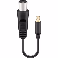 Goobay 67227, 0,1 m, Coaxial, MCX M, Noir