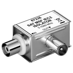 Goobay 67235 changeur de genre de câble Coaxial Argent