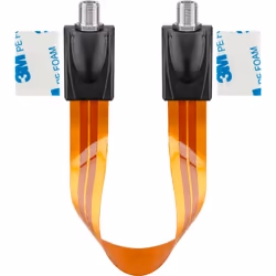 Goobay 67244 câble coaxial 0,3 m Type F Noir, Marron, Orange