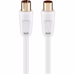 Goobay 67282, 1,5 m, Coaxial, Coaxial, Blanc