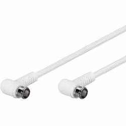 Goobay 67342, 2,5 m, F plug, F plug, Blanc