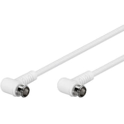 Goobay 67342 câble coaxial 2,5 m F plug Blanc