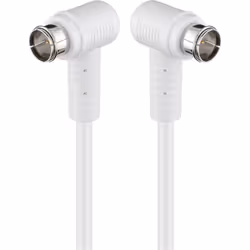 Goobay 67342 câble coaxial 2,5 m F plug Blanc