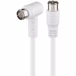 Goobay 67347 câble coaxial 1,5 m F plug Blanc