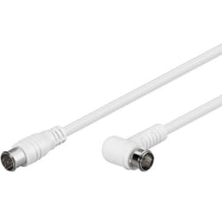 Goobay 67349 câble coaxial 3,5 m F plug Blanc