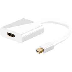 Goobay miniDisplayPort/HDMI 0,1 m HDMI Type A (Standard) Blanc