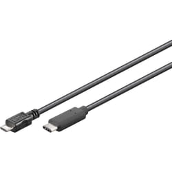 Goobay 67895 câble USB 0,2 m USB 2.0 Micro-USB B USB C Noir