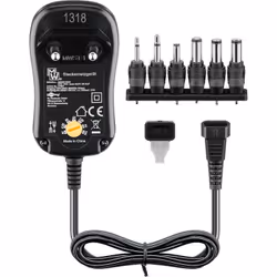 Goobay 67951, Universel, Intérieure, 100 - 240 V, 60 Hz, 12 W, 3, 4.5, 5, 6, 7.5, 9, 12 V