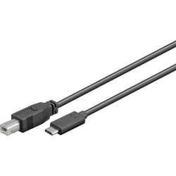 Goobay 67985 câble USB 1 m USB 2.0 USB B USB C Noir