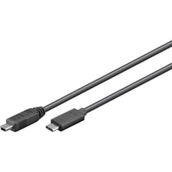 Goobay 67989 câble USB 0,5 m USB 2.0 Mini-USB B USB C Noir