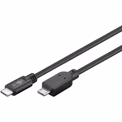 Goobay 67992 câble USB 0,6 m USB 2.0 Micro-USB B USB C Noir