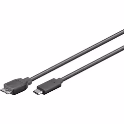 Goobay 67995, 0,6 m, Micro-USB B, USB C, USB 2.0, Mâle/Mâle, Gris