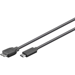 Goobay 67996 câble USB 1 m USB 3.2 Gen 1 (3.1 Gen 1) Micro-USB B USB C Noir