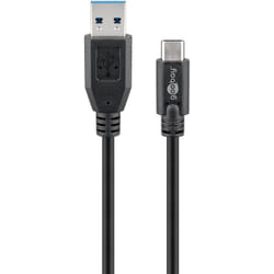 Goobay 67999 câble USB USB 3.2 Gen 1 (3.1 Gen 1) 0,5 m USB A USB C Noir