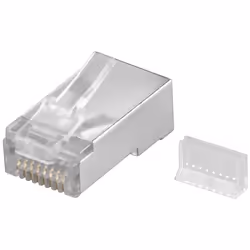 Goobay 68079, RJ45, Argent, Mâle, Droit, Plastique, Cat5