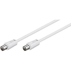 Goobay 68145 câble coaxial 3C-2V 1,5 m Blanc