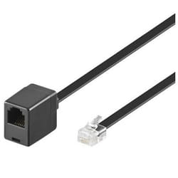 Goobay TEL 6P6C/RJ12, 10m Noir