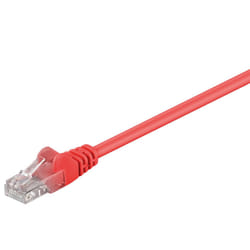 Goobay 68344 câble de réseau Rouge 1 m Cat5e U/UTP (UTP)