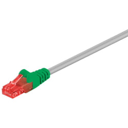 Goobay 68471 câble de réseau Vert, Gris 1 m Cat6 U/UTP (UTP)