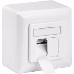 Goobay 68572, 2 x RJ-45, 6a, 500 MHz, 1000 MΩ, Blanc, Acrylonitrile-Butadiène-Styrène (ABS)
