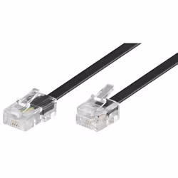 Goobay 68577, 6 m, RJ-45, RJ-11, Noir, Mâle, Mâle
