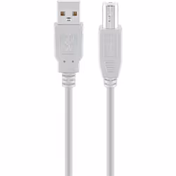 Goobay 68712, 1,8 m, USB A, USB B, USB 2.0, Mâle/Mâle, Gris