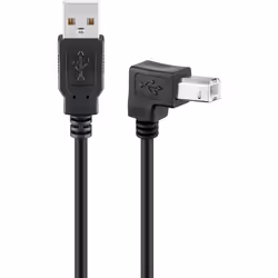 Goobay 68733, 3 m, USB A, USB B, USB 2.0, 480 Mbit/s, Noir