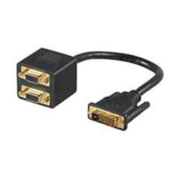 Goobay MMK ADAP 12+5 DVI-I > 2x SVGA VGA (D-Sub) Noir