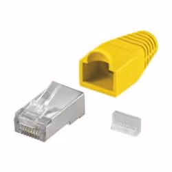 Goobay CAT 5 RJ45/8P8C Plug Yellow, Jaune