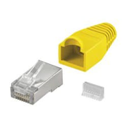 Goobay CAT 5 RJ45/8P8C Plug Yellow range-câbles et serre-câbles Jaune