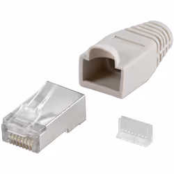 Goobay 68746, RJ-45, Gris, Mâle, Droit, Cat5e, S/UTP (STP)