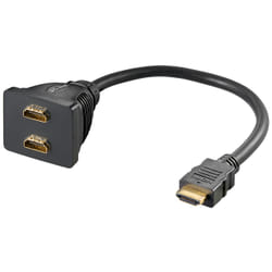 Goobay 68784 câble HDMI 0,1 m HDMI Type A (Standard) 2 x HDMI Type A (Standard) Noir