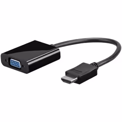 Goobay 68793, 0,1 m, VGA (D-Sub), HDMI Type A (Standard), Mâle, Femelle, Droit