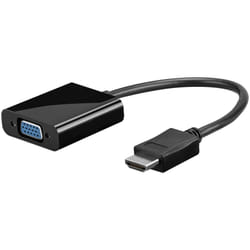 Goobay 68793 câble vidéo et adaptateur 0,1 m VGA (D-Sub) HDMI Type A (Standard) Noir
