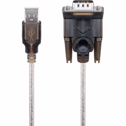 Goobay 68875, Noir, 1,5 m, USB Type-A, RS-232, Mâle, Mâle