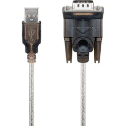 Goobay 68875 câble Série Noir 1,5 m USB Type-A RS-232