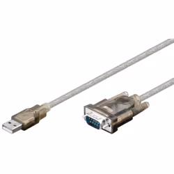 Goobay 68875 câble Série Noir 1,5 m USB Type-A RS-232