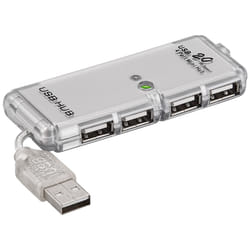 Goobay 68879 hub & concentrateur USB 2.0 480 Mbit/s Gris