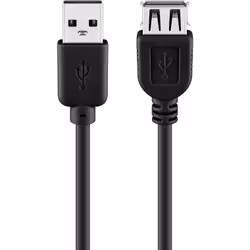 Goobay 68904, 3 m, USB A, USB A, USB 2.0, 480 Mbit/s, Noir