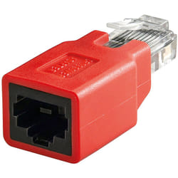 Goobay 68912 changeur de genre de câble RJ-45 Rouge