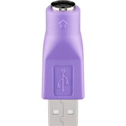 Goobay 68918 changeur de genre de câble USB Type-A PS/2 Violet